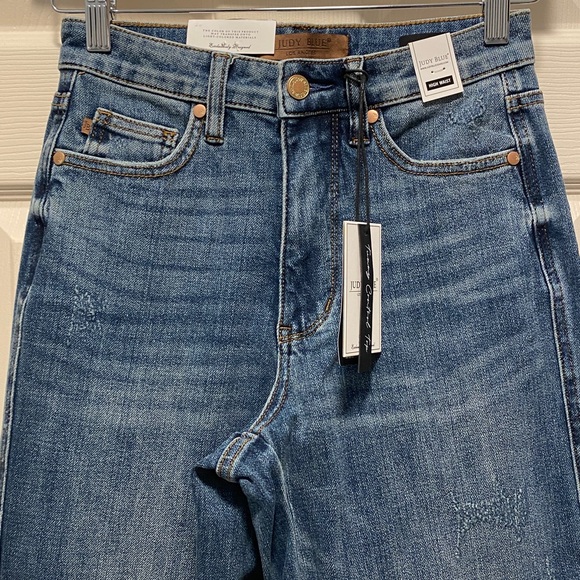 NWT Judy Blue Renee High Rise Tummy Control Straight Leg Jeans 3/26 - Picture 3 of 11